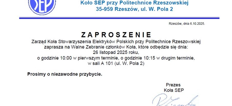 Zaproszenie na wybory